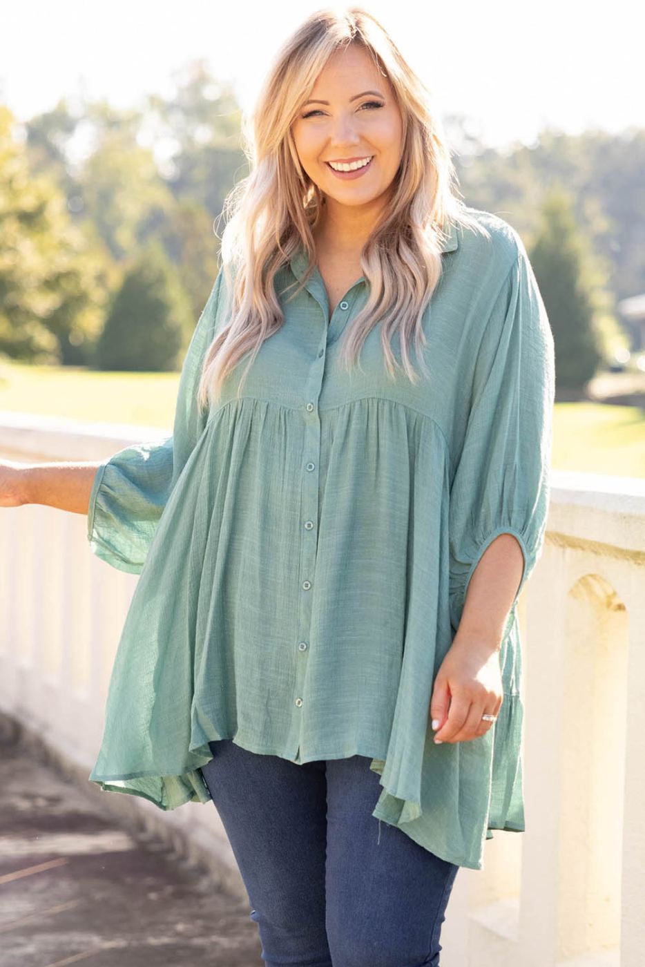 Green Tunic Top