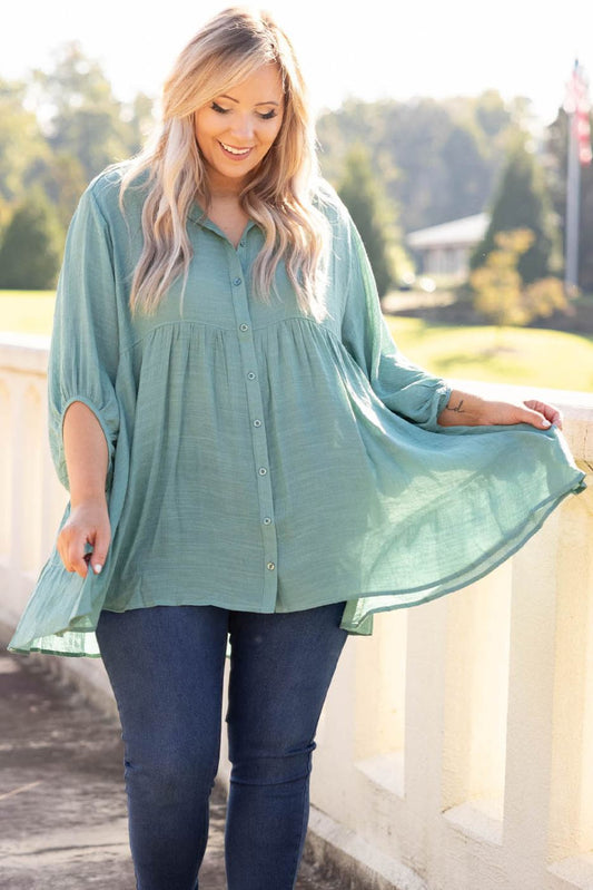 Green Tunic Top