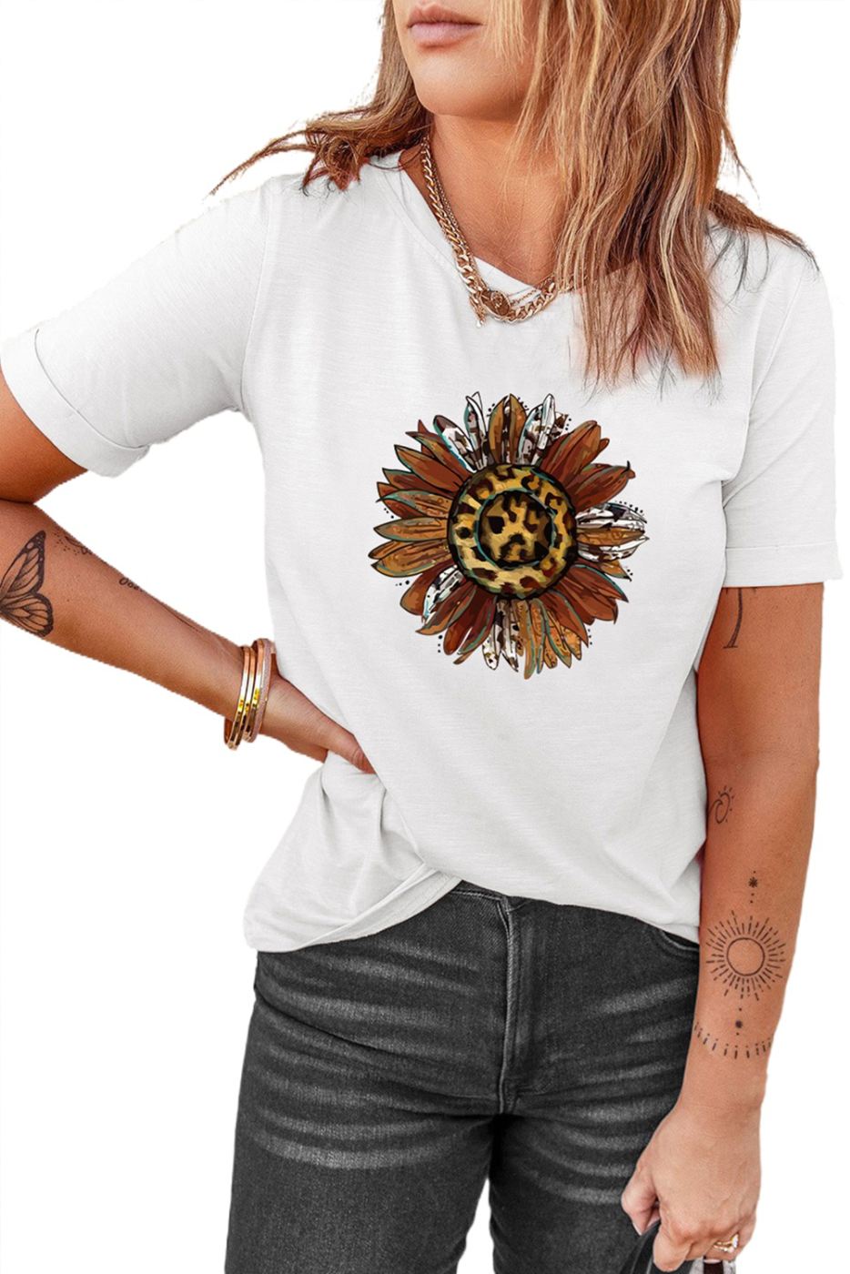 White Sunflower Graphic