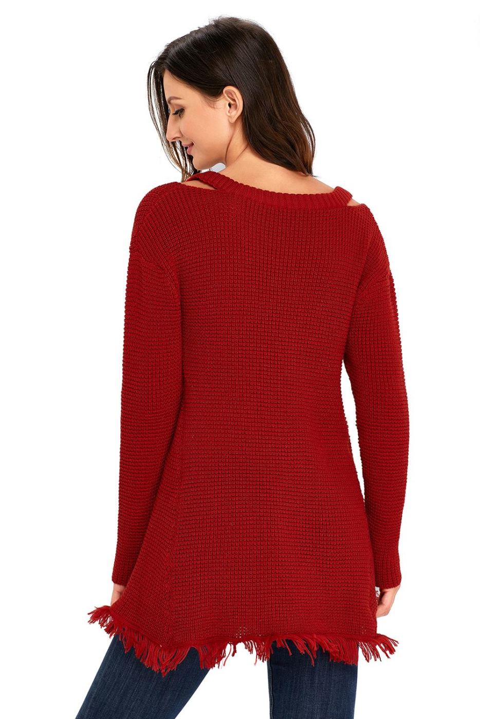 Waffle Me Red Sweater