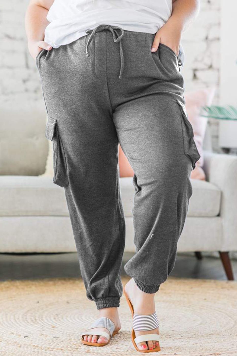 Grey Joggers with Side Pockets: FINAL CLEARANCE