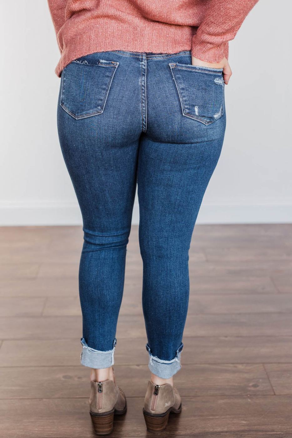 Mid Rise Plus Sized Skinny Jeans