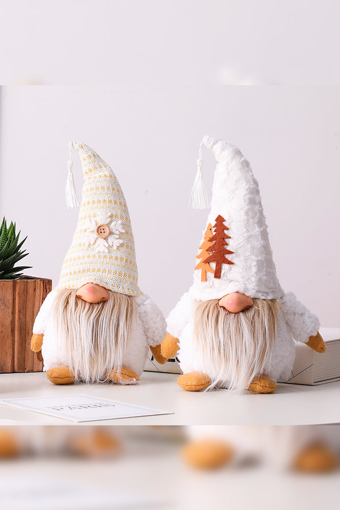Big Nosed White Christmas Gnomes- 2 Piece