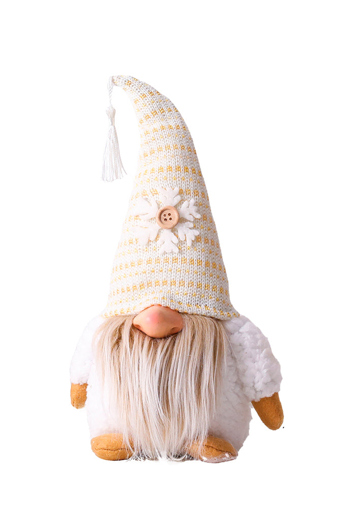 Big Nosed White Christmas Gnomes- 2 Piece: FINAL CLEARANCE