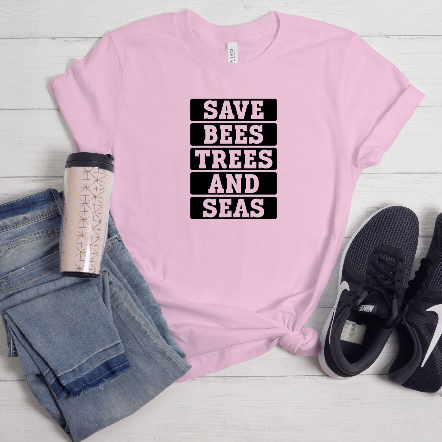 Save Bees,Trees, and Seas Graphic