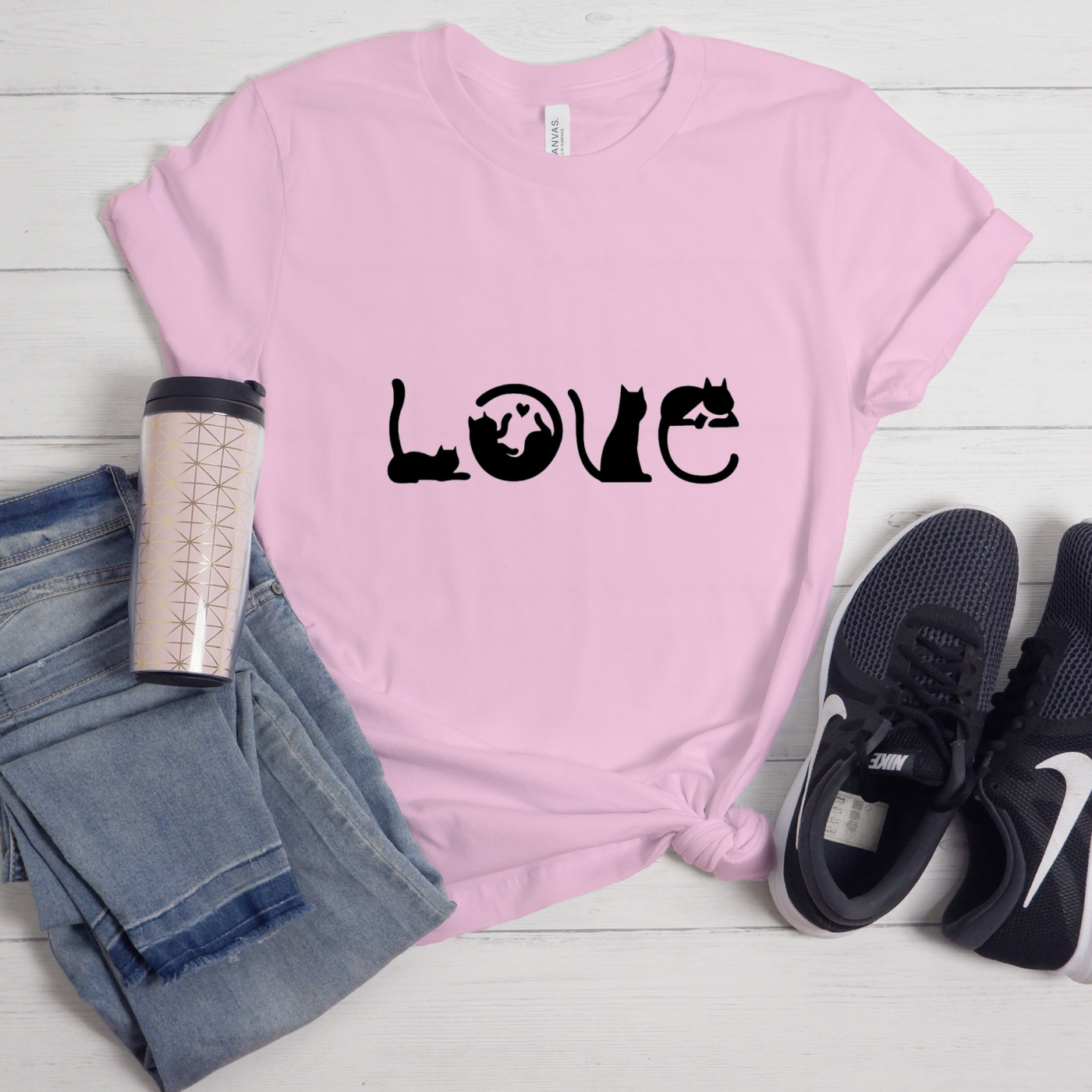 Cat love Graphic Tee Shirt