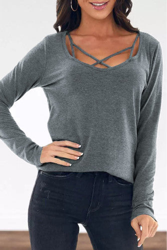 Strappy Long Sleeve top