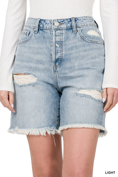 Distressed shorts