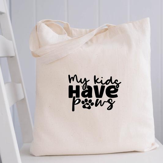 My kids have paws Tote