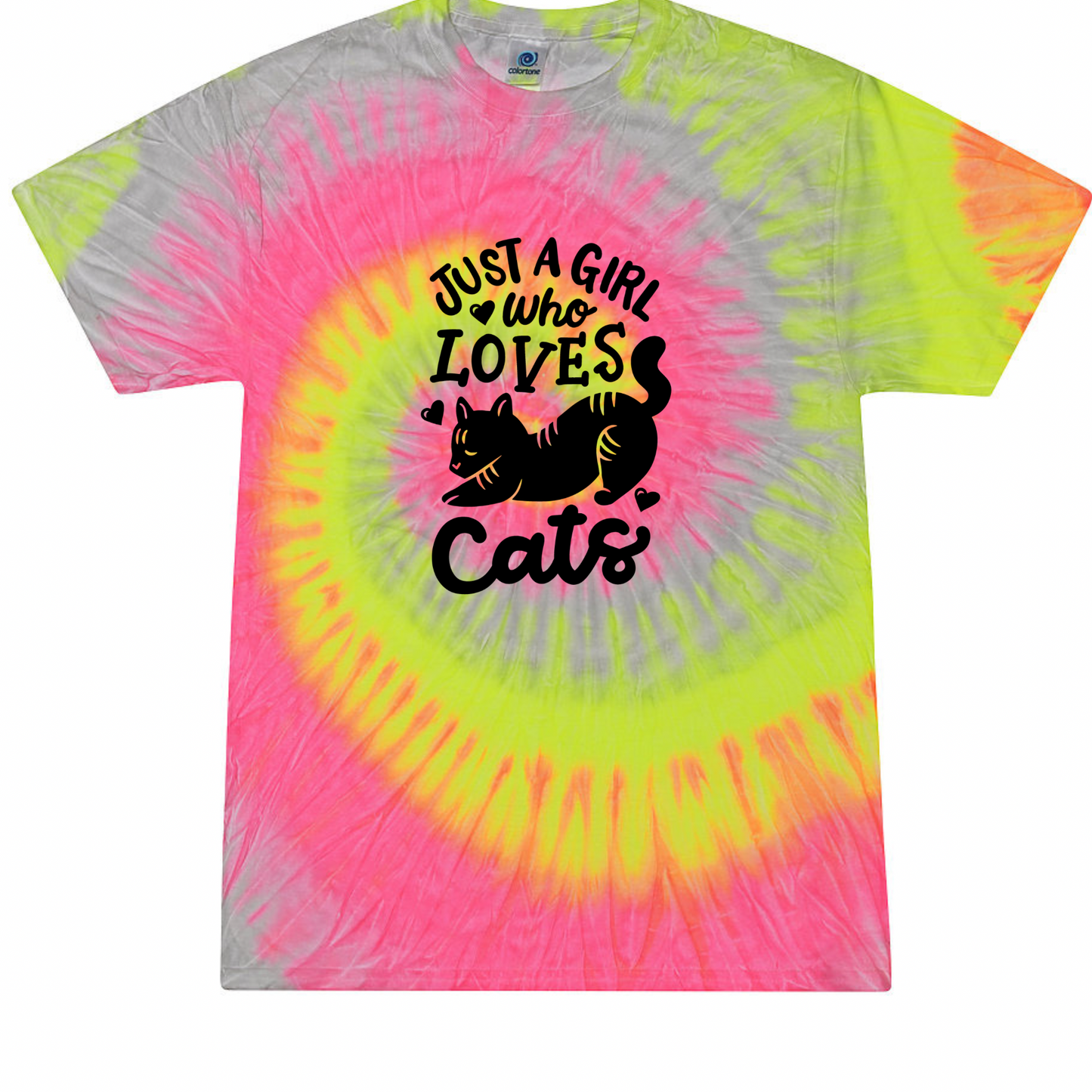 Just a girl who loves  cats  Tie Dye shirts