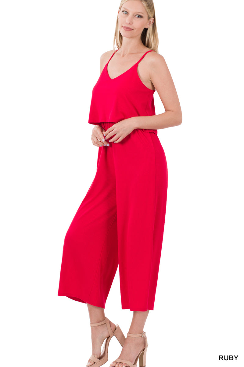 Ribbed double layer Jumpsuit