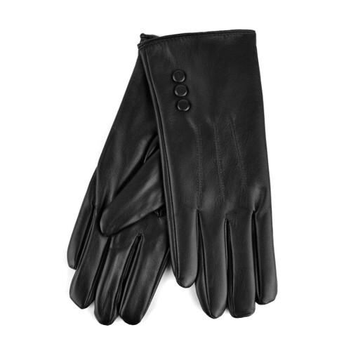 Black Ladies Fleeced Lined Gloves
